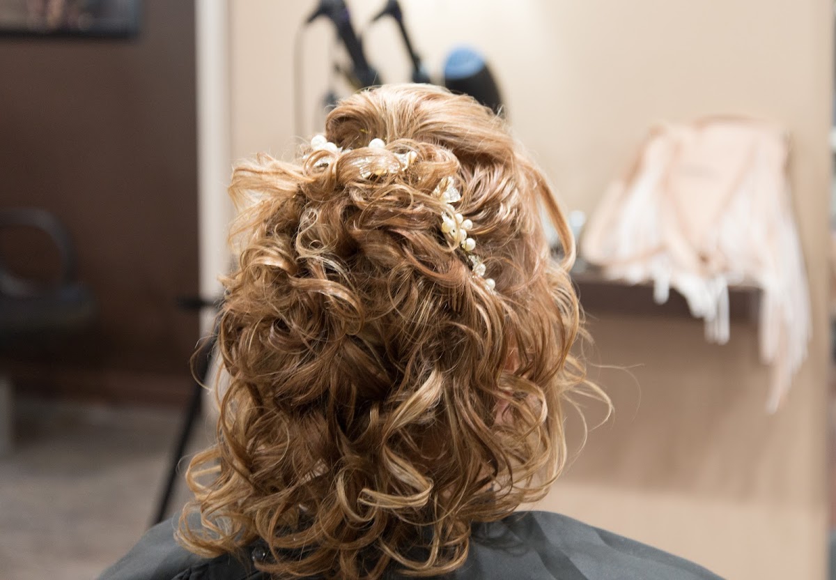 Hair color and styling transformation